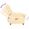 vidaXL Fauteuil de massage électrique Crème Similicuir