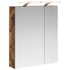 vidaXL Armoire Miroir de Salle de Bain Ch&ecirc;ne fum&eacute; 60 x 14,5 x 70 cm