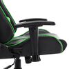 vidaXL Chaise de jeu Noir et vert Cuir artificiel