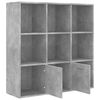 vidaXL Bibliothèque Gris béton 98x30x98 cm Bois d’ingénierie