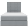 vidaXL Lit avec rangement et LED Gris clair 120 x 190 cm Polyester