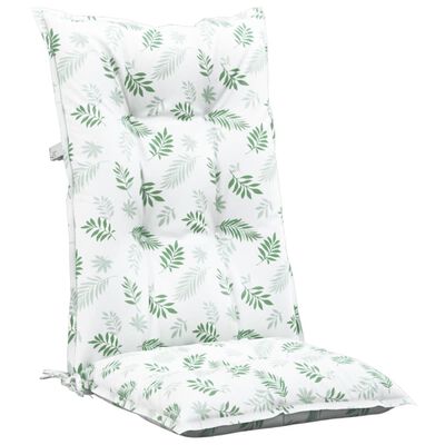 vidaXL Coussins de chaise de jardin à dossier haut lot de 6 tissu
