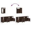 vidaXL Ensemble de meubles de salle de bain 3 pcs Ch&ecirc;ne marron