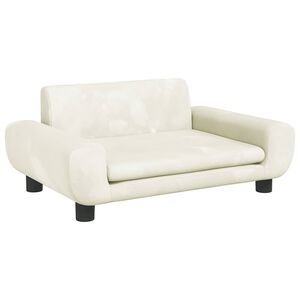 vidaXL Canap&eacute; pour enfants cr&egrave;me 70x45x33 cm velours