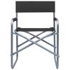 vidaXL Chaises de metteur en scène lot de 2 Acier Noir