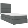 vidaXL Lit avec rangement et matelas Gris fonc&eacute; 100 x 200 cm Polyester