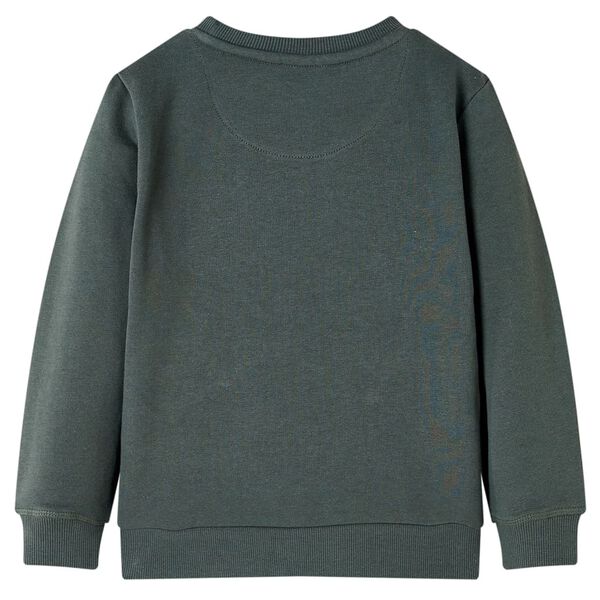 Sweatshirt pour enfants kaki fonc&eacute; 128