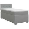 vidaXL Lit boxspring avec matelas Gris clair 90 x 190 cm Tissu