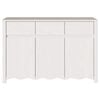 vidaXL Buffet Drammen Blanc 114 x 43 x 75.5 cm Bois de pin massif