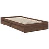 vidaXL Lit de Rangement Ch&ecirc;ne brun 100 x 200 cm Bois d'ing&eacute;nierie
