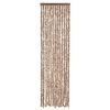 vidaXL Rideau anti-mouches beige et marron fonc&eacute; 56x200 cm chenille