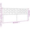 vidaXL Tête de lit métal blanc 200 cm