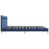 vidaXL Cadre de lit avec LED sans matelas bleu tissu 180x200 cm