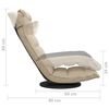 vidaXL Chaise pivotante de sol Crème Tissu