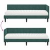 vidaXL Cadre de lit d'angle avec matelas 2 pcs Vert Velours