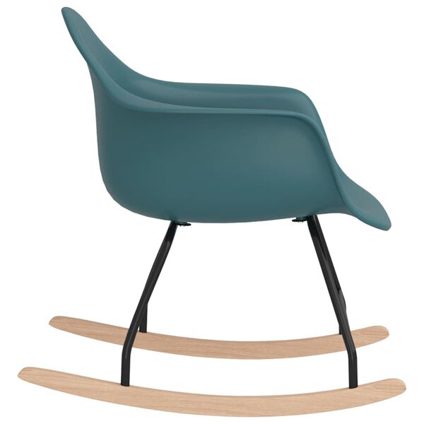 vidaXL Chaise &agrave; bascule Turquoise PP