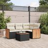 vidaXL Salon de jardin 5 pcs avec coussins noir r&eacute;sine tress&eacute;e