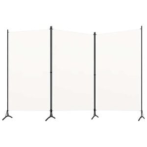 vidaXL Cloison de s&eacute;paration 3 panneaux Blanc 260x180 cm Tissu