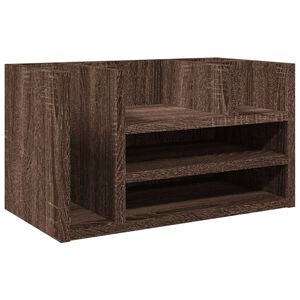 vidaXL Organisateur de bureau ch&ecirc;ne marron bois d'ing&eacute;nierie