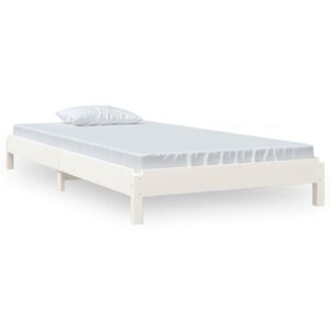 vidaXL Lit empilable sans matelas blanc 90x190 cm bois de pin massif