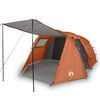 vidaXL Tente de camping tunnel 4 personnes gris et orange imperm&eacute;able