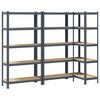 vidaXL &Eacute;tag&egrave;res de rangement 5 niveaux 3 pcs acier bois d'ing&eacute;nierie
