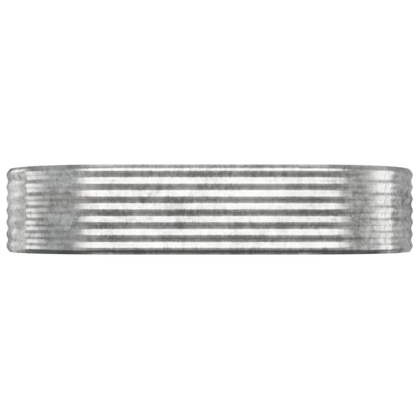 vidaXL Lit sur&eacute;lev&eacute; de jardin Acier galvanis&eacute; Argent&eacute;