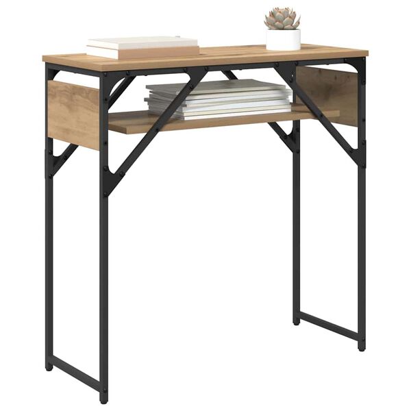 vidaXL TableConsole Ch&ecirc;ne artisanal 75x30x75cm Bois d'ing&eacute;nierie