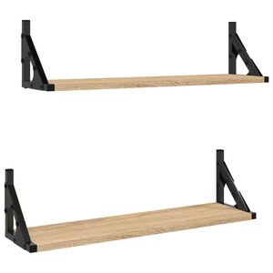 vidaXL &Eacute;tag&egrave;res murales 2 pcs ch&ecirc;ne sonoma 60x15x15,5 cm