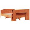 vidaXL Lit biblioth&egrave;que sans matelas cire marron 150x200 cm pin massif