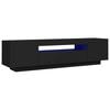 vidaXL Meuble TV avec lumi&egrave;res LED noir 160x35x40 cm