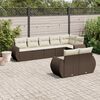 vidaXL Salon de jardin 8 pcs avec coussins marron r&eacute;sine tress&eacute;e