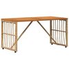 vidaXL Table de jardin Naturel 80 x 40 x 40 cm Acier et Rattan Poly