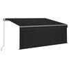vidaXL Auvent manuel r&eacute;tractable et store et LED 3x2,5 m Anthracite