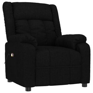 vidaXL Fauteuil de massage Noir Tissu