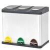 vidaXL Poubelle &agrave; ordures Acier inoxydable 24 L