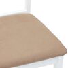vidaXL Chaises à manger coussins 2 pcs blanc bois massif caoutchouc
