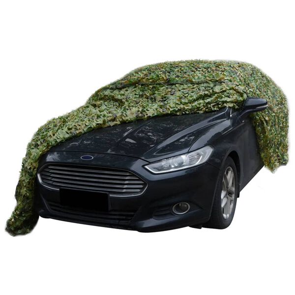 vidaXL Filet de camouflage avec sac de rangement 3x6 m Vert