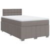 vidaXL Sommier &agrave; lattes de lit avec matelas taupe 120x190 cm tissu
