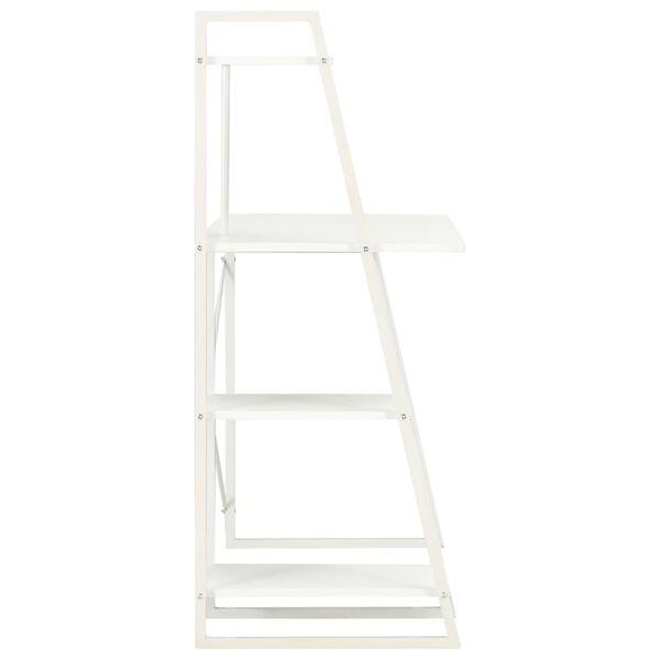vidaXL Bureau avec étagère Blanc 102x50x117 cm
