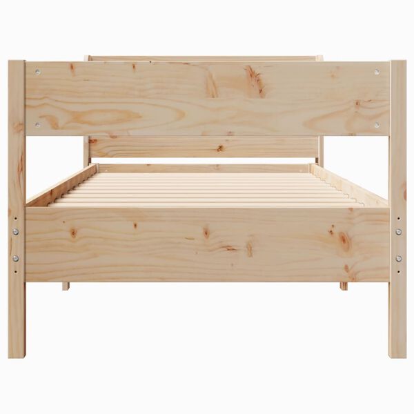 vidaXL Cadre de lit sans matelas 90x200 cm bois de pin massif