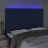 vidaXL T&ecirc;te de lit &agrave; LED Bleu 144x5x118/128 cm Tissu