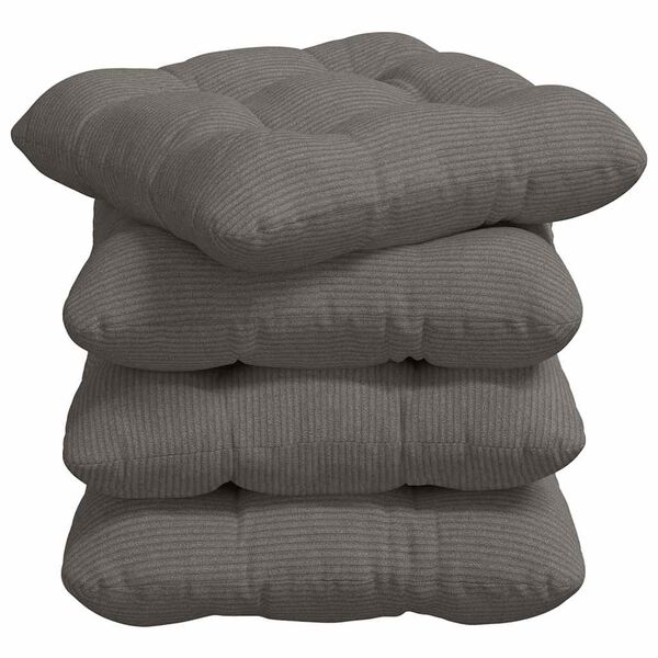 vidaXL Coussins de si&egrave;ge 4 pcs Gris clair 45 x 45 cm