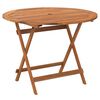 vidaXL Table pliable de jardin &Oslash; 90x75 cm Bois d'acacia solide