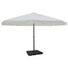 vidaXL Parasol de jardin avec base portable aluminium blanc