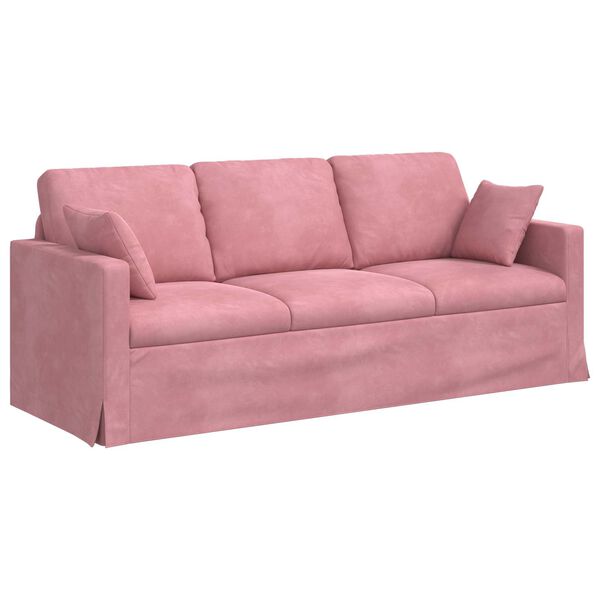 vidaXL Canap&eacute; Rose 198 x 78 x 80 cm Velours