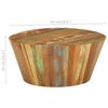 vidaXL Table basse Ø65x31 cm Bois de récupération massif