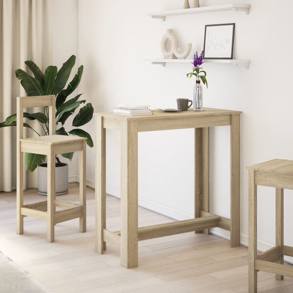 vidaXL Table de bar ch&ecirc;ne sonoma 102x50x103,5 cm bois d'ing&eacute;nierie
