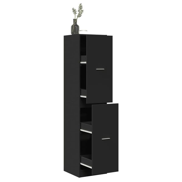vidaXL Armoire d'apothicaire noir 40x41x174,5 cm bois d'ingénierie