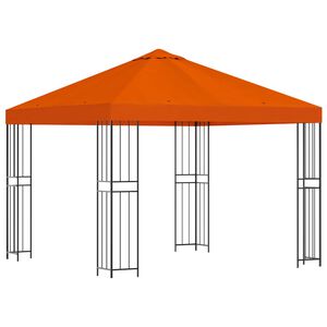 vidaXL Pavillon 3 x 3 m Orange Polyester et Acier 190 gsm